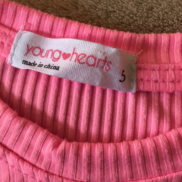 Young hearts size 5 pink unicorn 🦄 shirt tie knot front 💕 - Picture 2 of 4